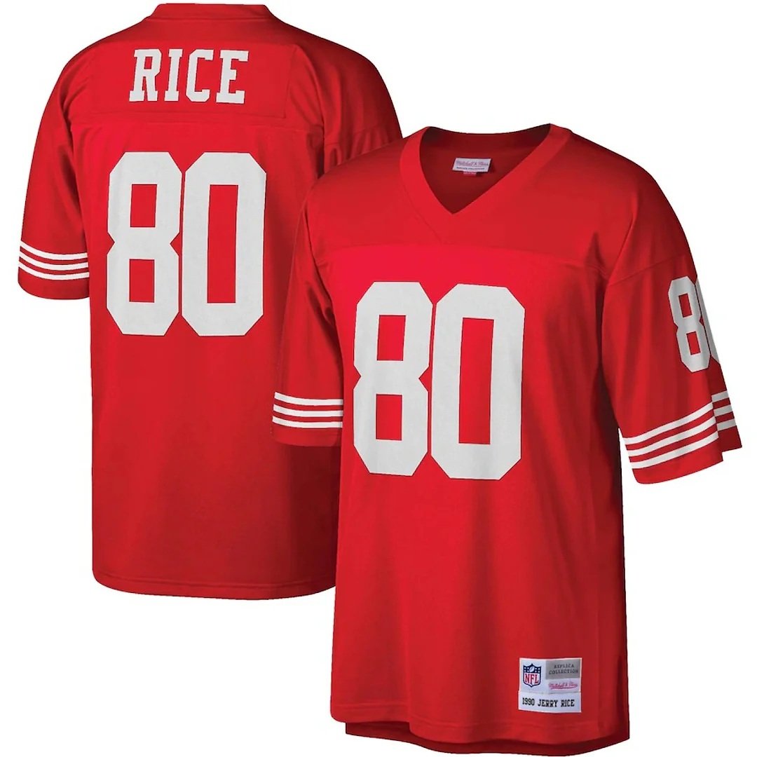 Zennovawear Jerry Rice San Francisco 49ers Big & Tall 1990 Retired Player Replica Jersey - Scarlet