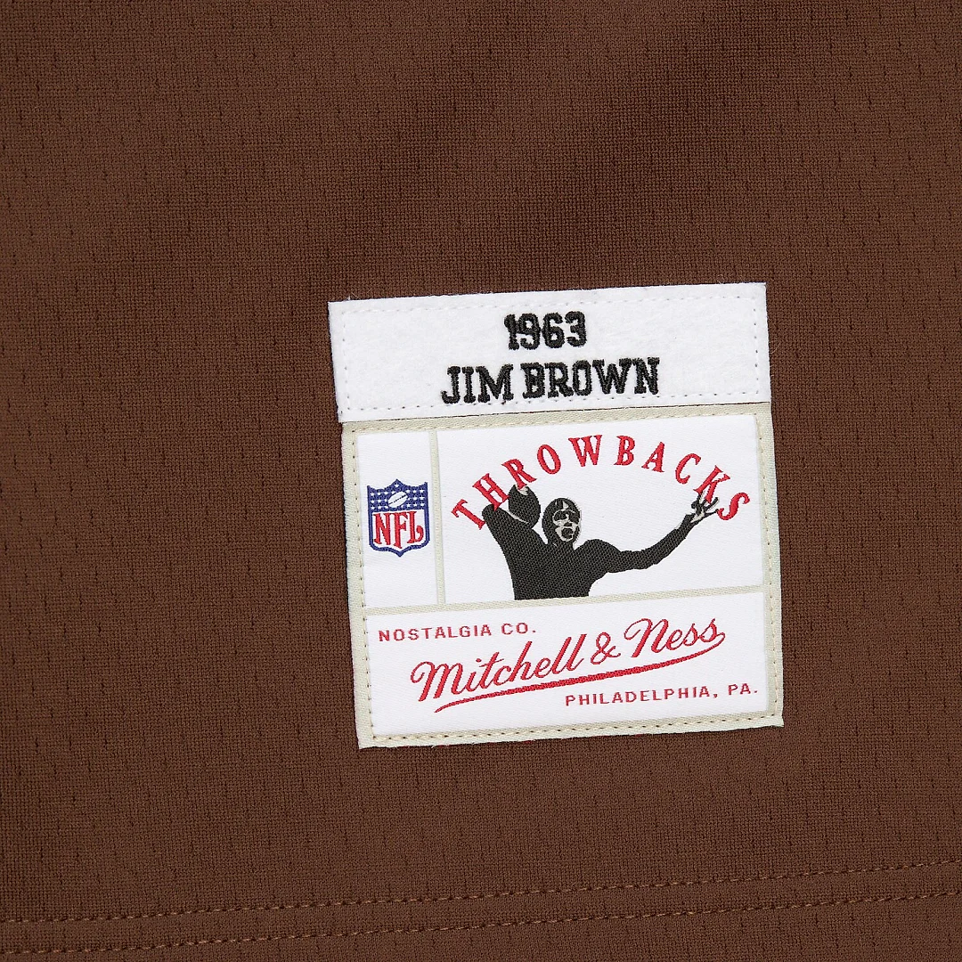 Zennovawear Jim Brown Cleveland Browns Player Name & Number Hoodie Legacy Jersey - Brown