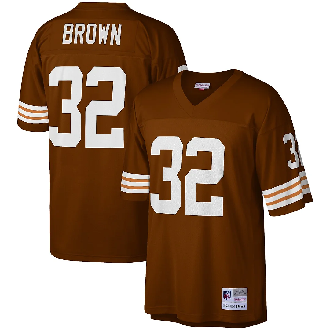 Zennovawear Jim Brown Cleveland Browns Legacy Replica Jersey - Brown