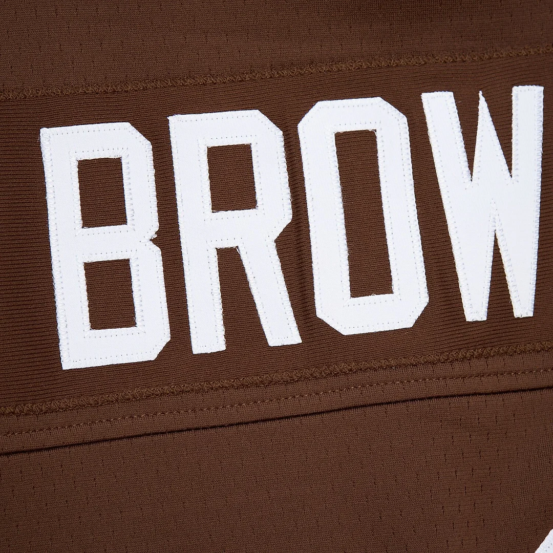 Zennovawear Jim Brown Cleveland Browns Player Name & Number Hoodie Legacy Jersey - Brown