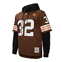 Zennovawear Jim Brown Cleveland Browns Player Name & Number Hoodie Legacy Jersey - Brown