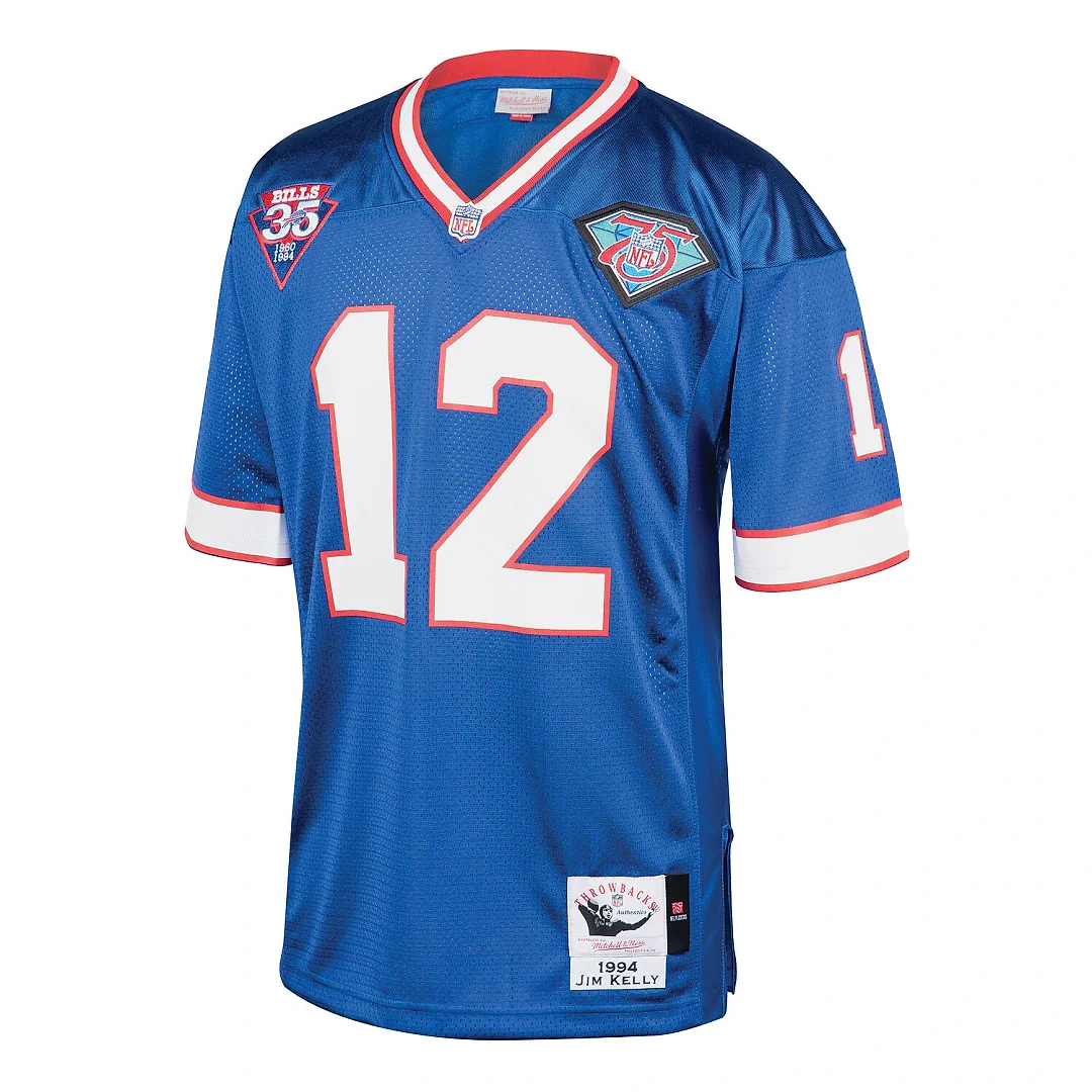 Zennovawear Jim Kelly Buffalo Bills 1994 Authentic Throwback Retired Player Jersey - Royal