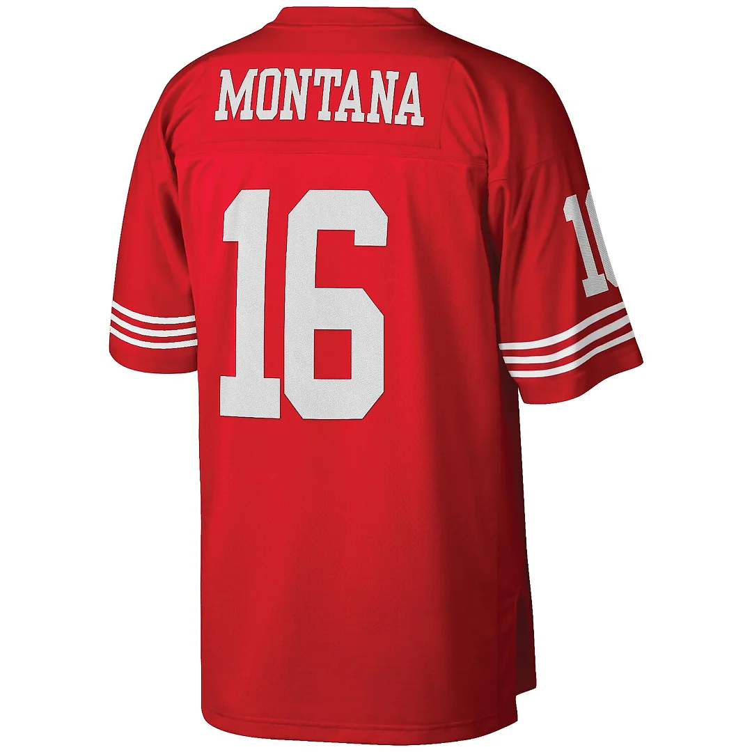 Zennovawear Joe Montana San Francisco 49ers Big & Tall 1990 Retired Player Replica Jersey - Scarlet