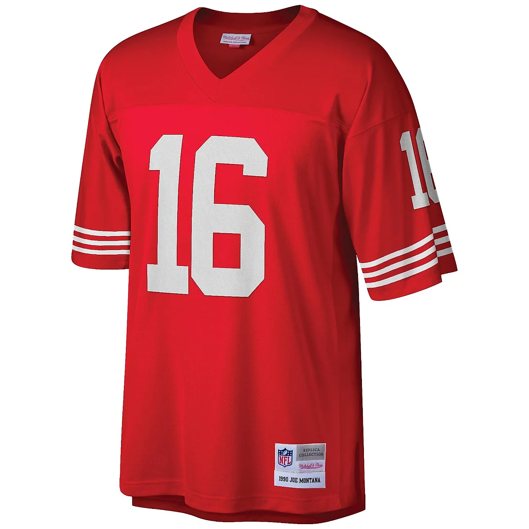 Zennovawear Joe Montana San Francisco 49ers Big & Tall 1990 Retired Player Replica Jersey - Scarlet