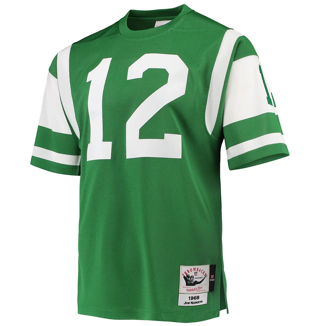 Zennovawear Joe Namath New York Jets 1968 Authentic Throwback Retired Player Jersey - Green