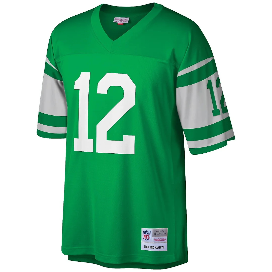 Zennovawear Joe Namath New York Jets Big & Tall 1968 Retired Player Replica Jersey - Green