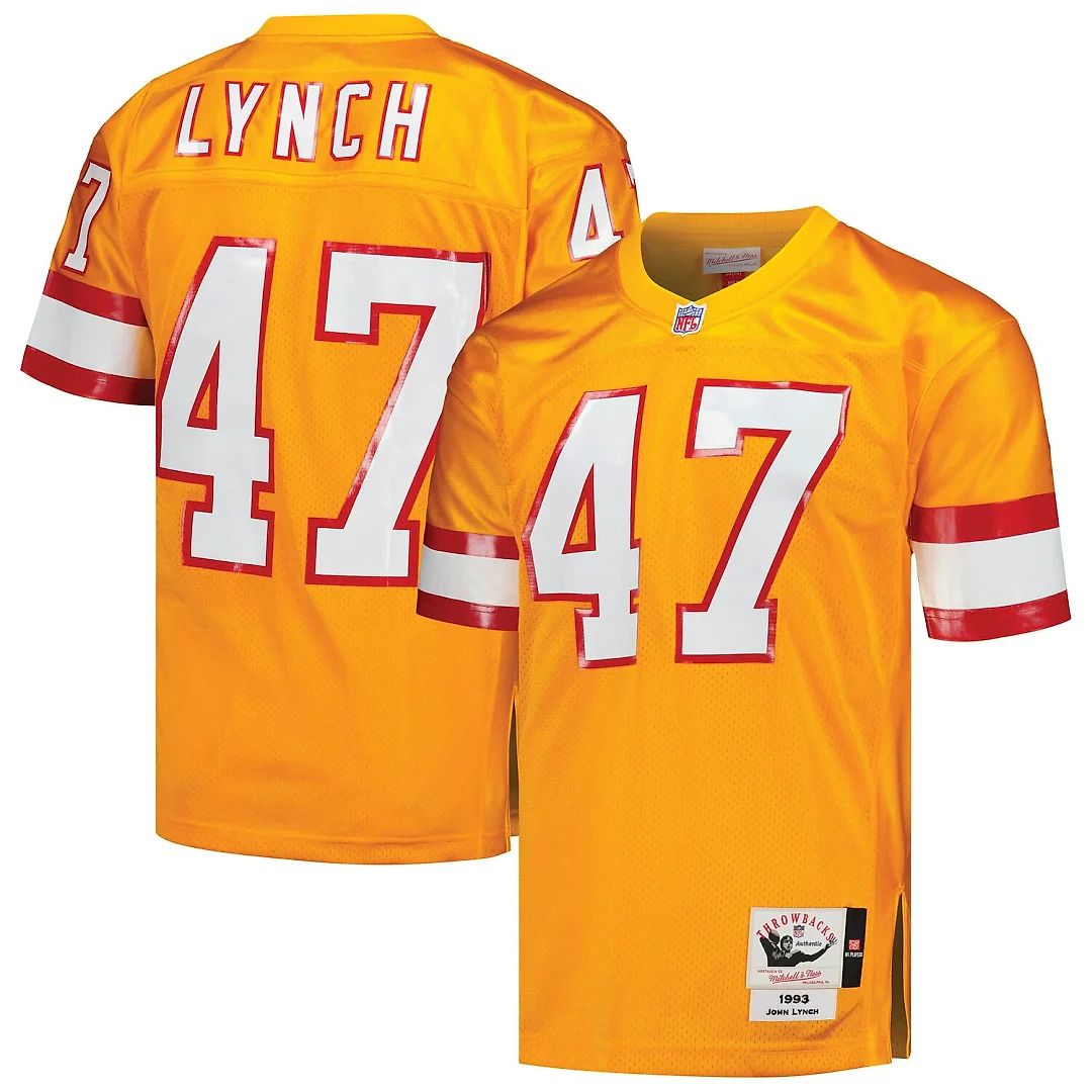 Zennovawear John Lynch Tampa Bay Buccaneers 1993 Authentic Throwback Retired Player Jersey - Orange