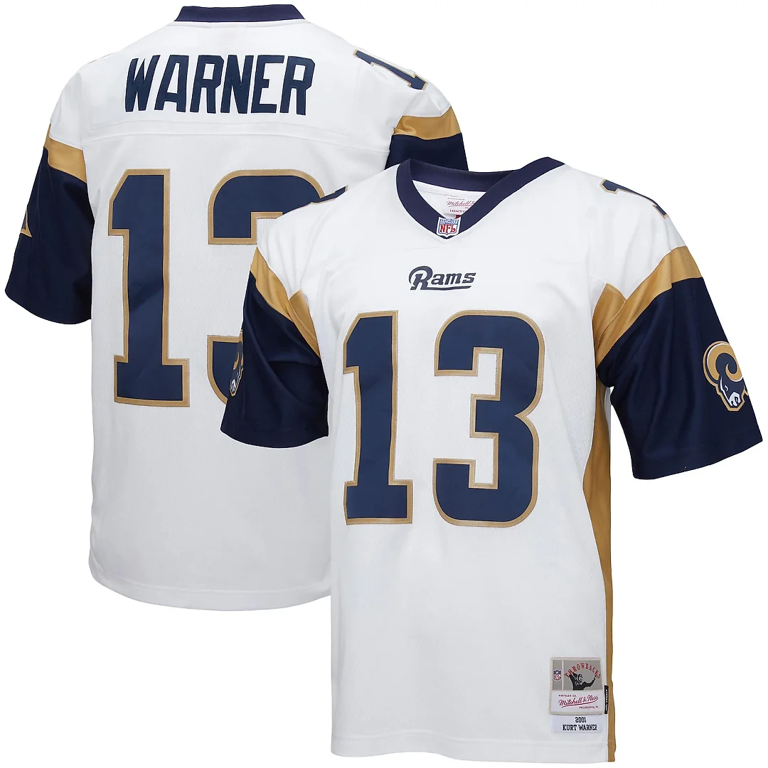 Zennovawear Kurt Warner Los Angeles Rams Big & Tall 2001 Retired Player Replica Jersey - White