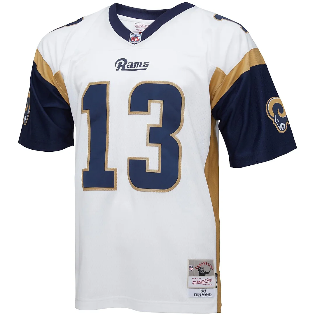 Zennovawear Kurt Warner Los Angeles Rams Big & Tall 2001 Retired Player Replica Jersey - White