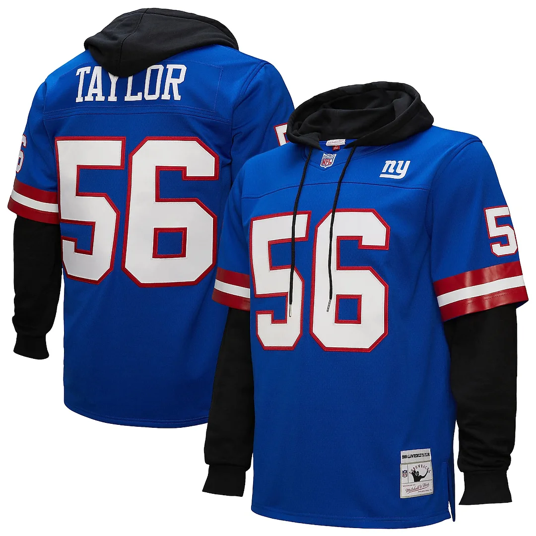 Zennovawear Lawrence Taylor New York Giants Player Name & Number Hoodie Legacy Jersey - Royal
