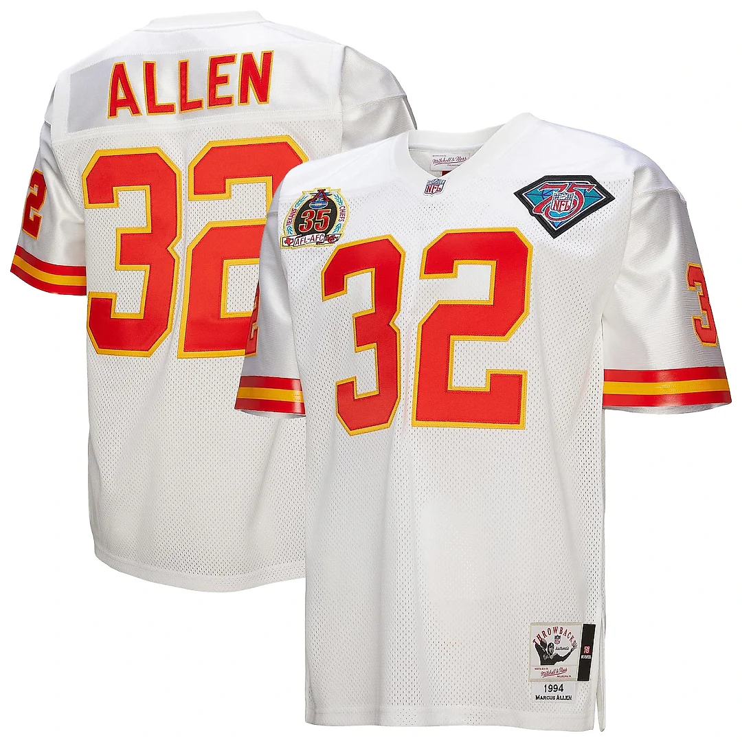 Zennovawear Marcus Allen Kansas City Chiefs 1994 Authentic Throwback Retired Player Jersey - White