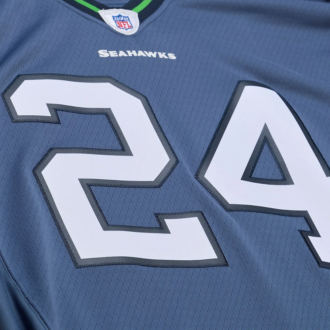 Zennovawear Marshawn Lynch Seattle Seahawks 2010 Legacy Throwback Replica Jersey - Blue