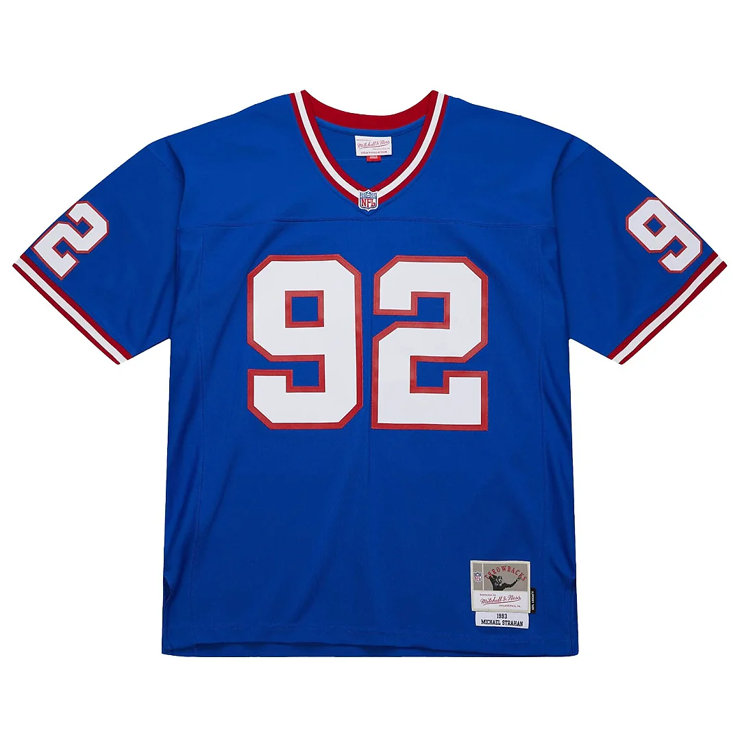 Zennovawear Michael Strahan New York Giants Big & Tall 1993 Retired Player Replica Jersey - Royal