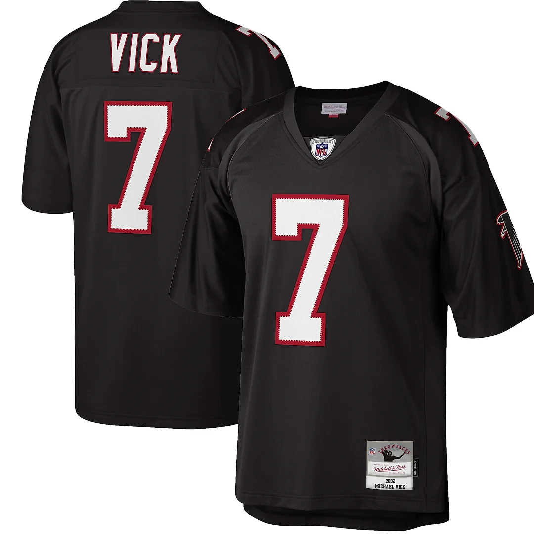 Zennovawear Michael Vick Atlanta Falcons Big & Tall 2002 Retired Player Replica Jersey - Black