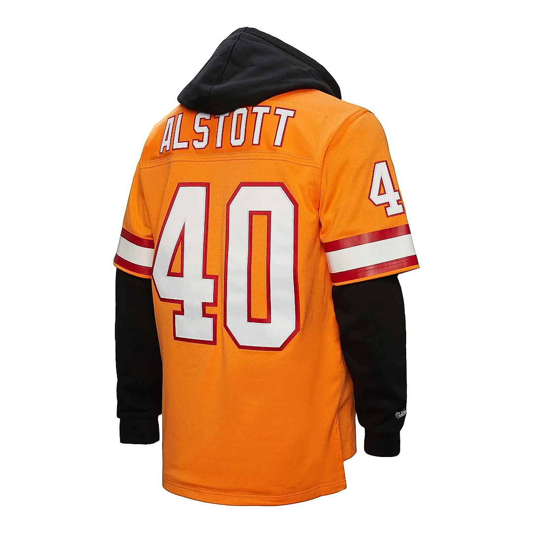 Zennovawear Mike Alstott Tampa Bay Buccaneers Player Name & Number Hoodie Legacy Jersey - Orange