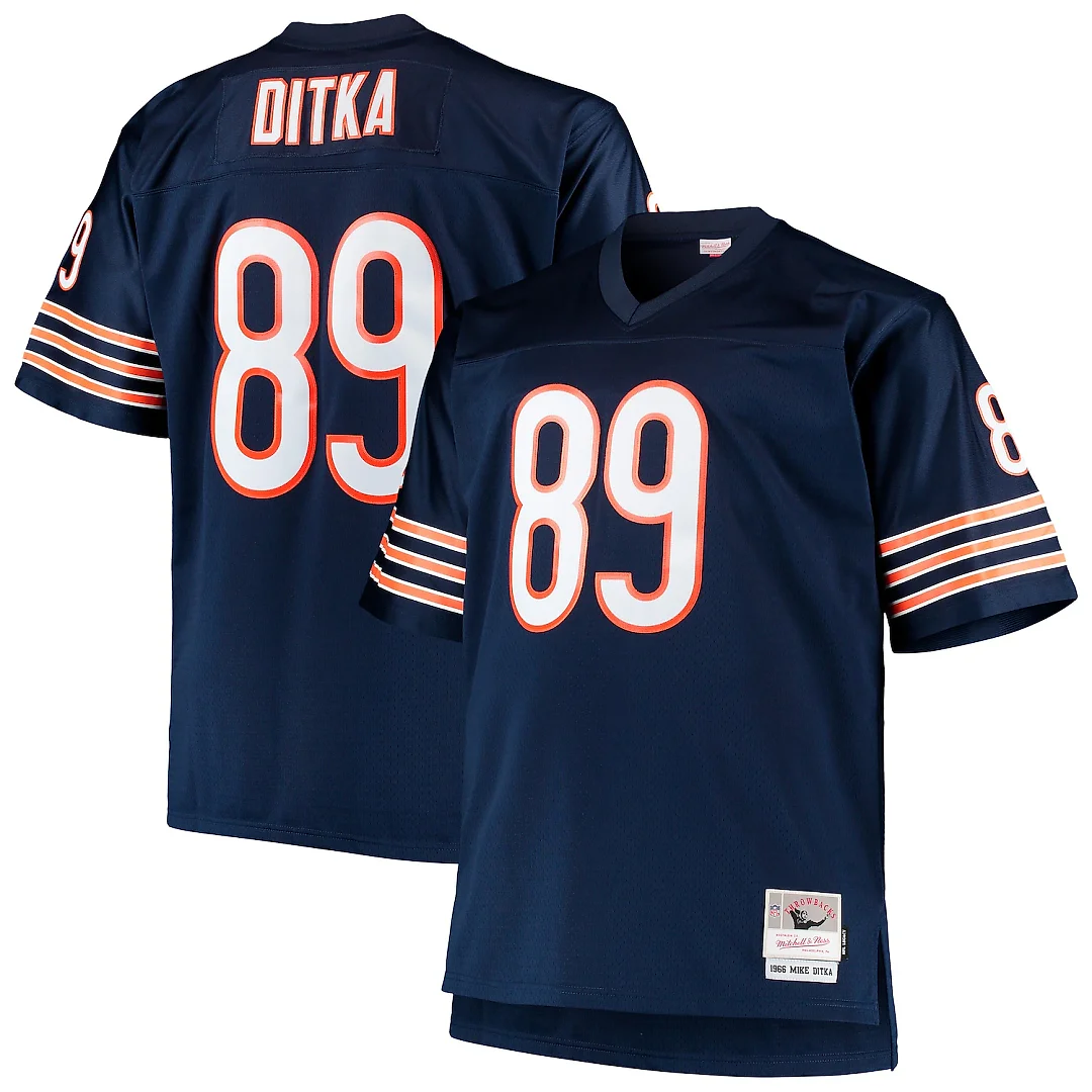 Zennovawear Mike Ditka Chicago Bears Big & Tall 1966 Retired Player Replica Jersey - Navy