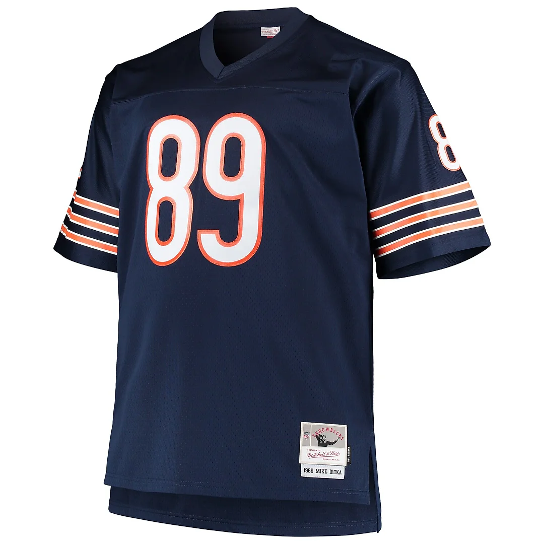 Zennovawear Mike Ditka Chicago Bears Big & Tall 1966 Retired Player Replica Jersey - Navy