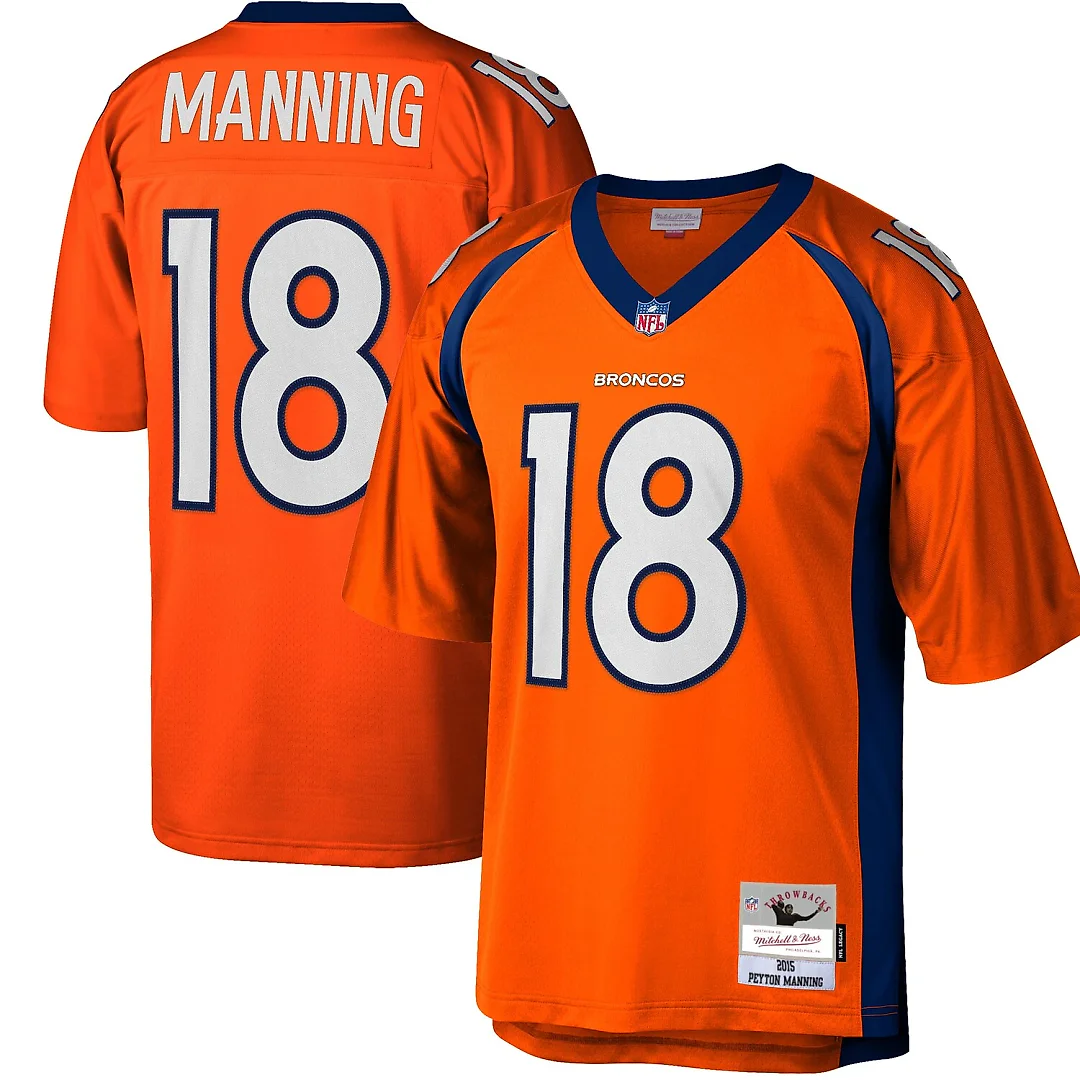 Zennovawear Peyton Manning Denver Broncos Big & Tall 2015 Retired Player Replica Jersey - Orange