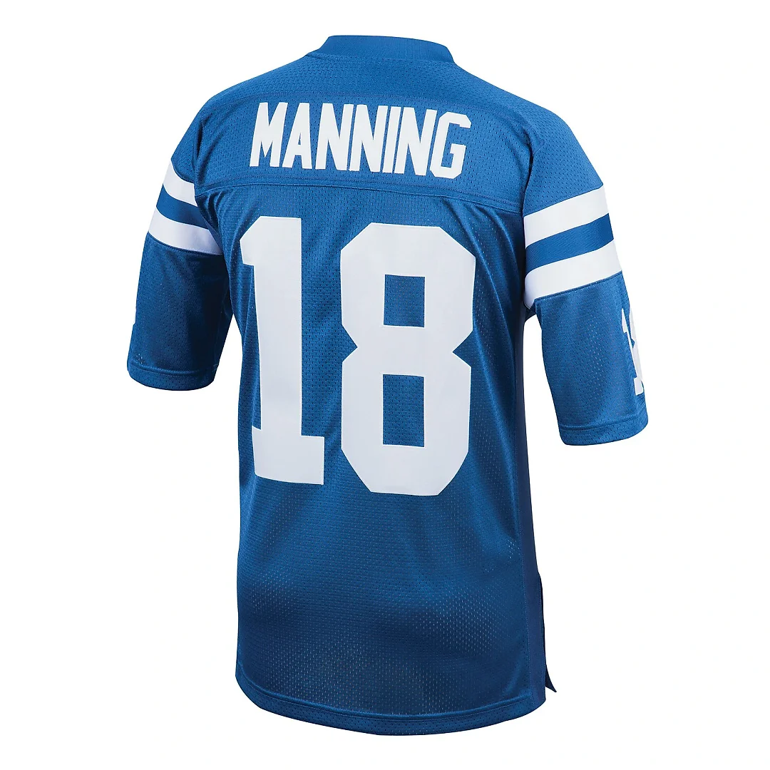 Zennovawear Peyton Manning Indianapolis Colts 1998 Authentic Throwback Retired Player Jersey - Royal