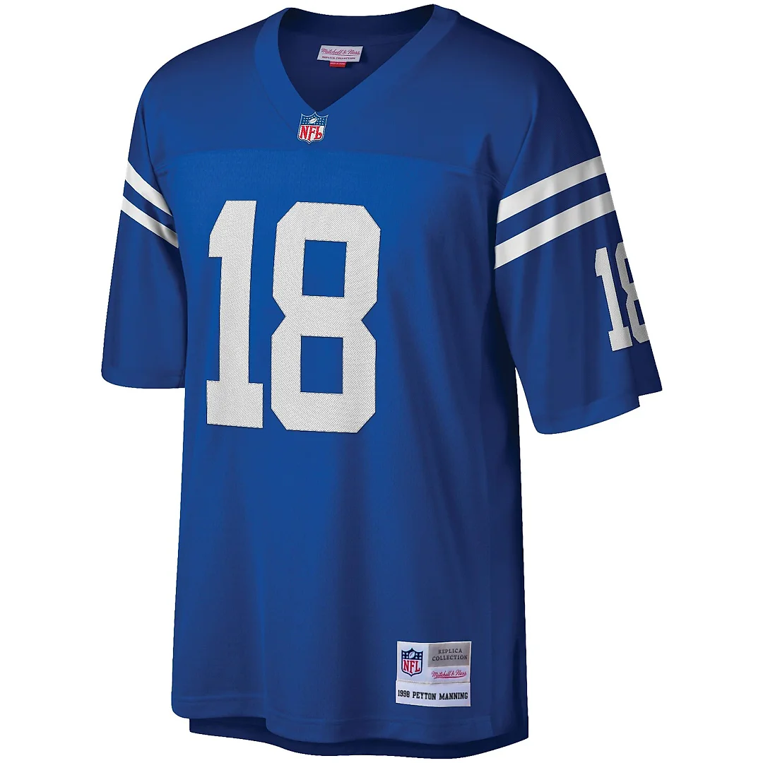 Zennovawear Peyton Manning Indianapolis Colts Big & Tall 1998 Retired Player Replica Jersey - Royal