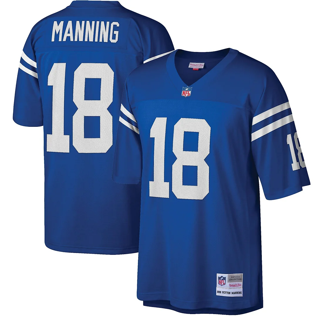 Zennovawear Peyton Manning Indianapolis Colts Big & Tall 1998 Retired Player Replica Jersey - Royal