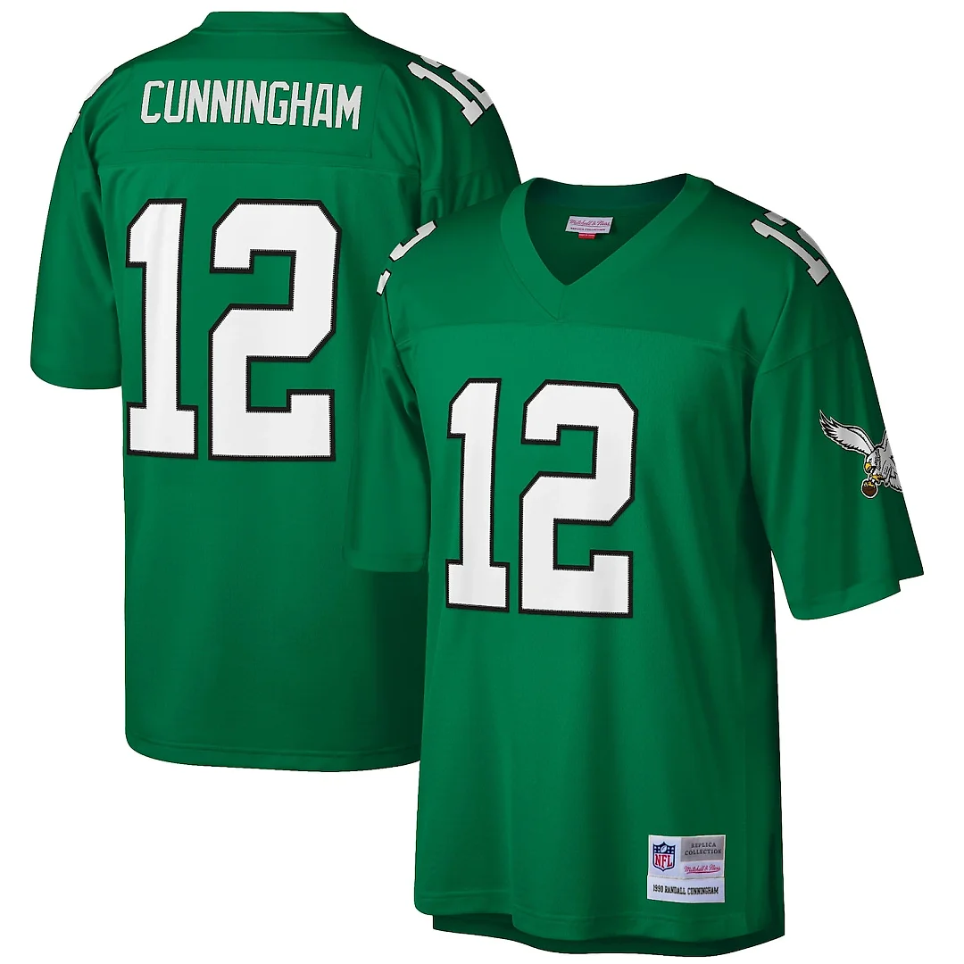 Zennovawear Randall Cunningham Philadelphia Eagles Big & Tall 1990 Retired Player Replica Jersey - Kelly Green