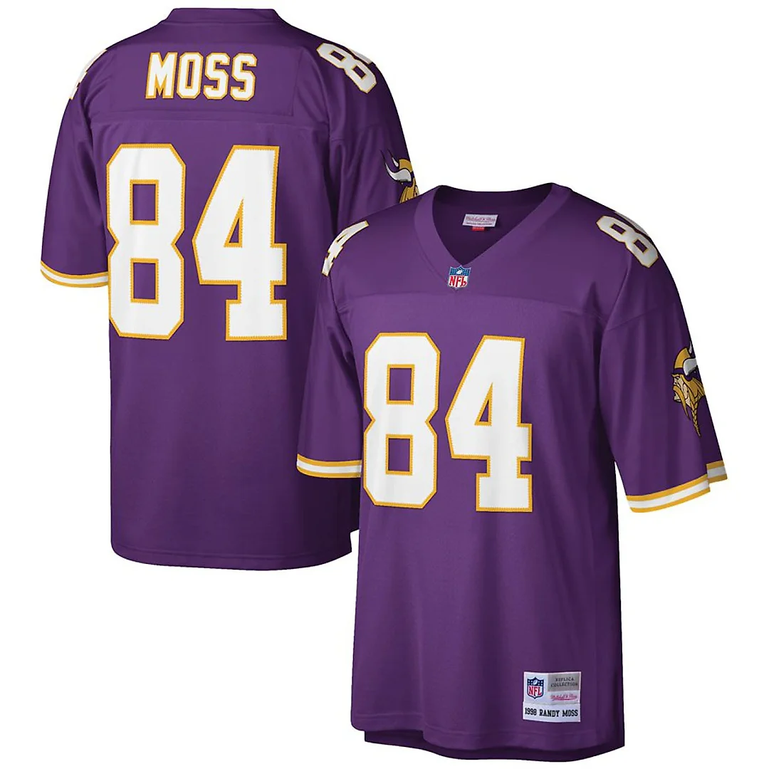 Zennovawear Randy Moss Minnesota Vikings Big & Tall 1998 Retired Player Replica Jersey - Purple