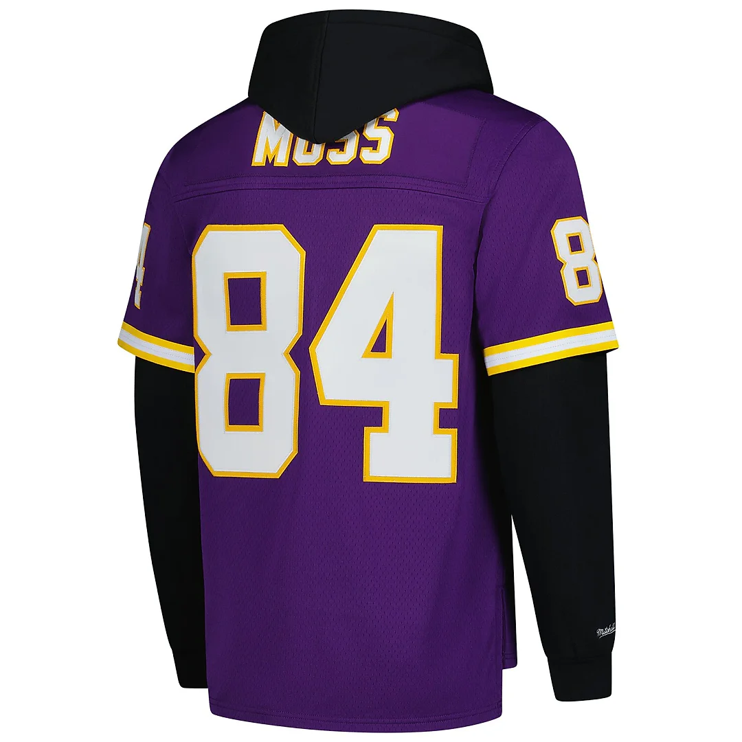 Zennovawear Randy Moss Minnesota Vikings Player Name & Number Hoodie Legacy Jersey - Purple
