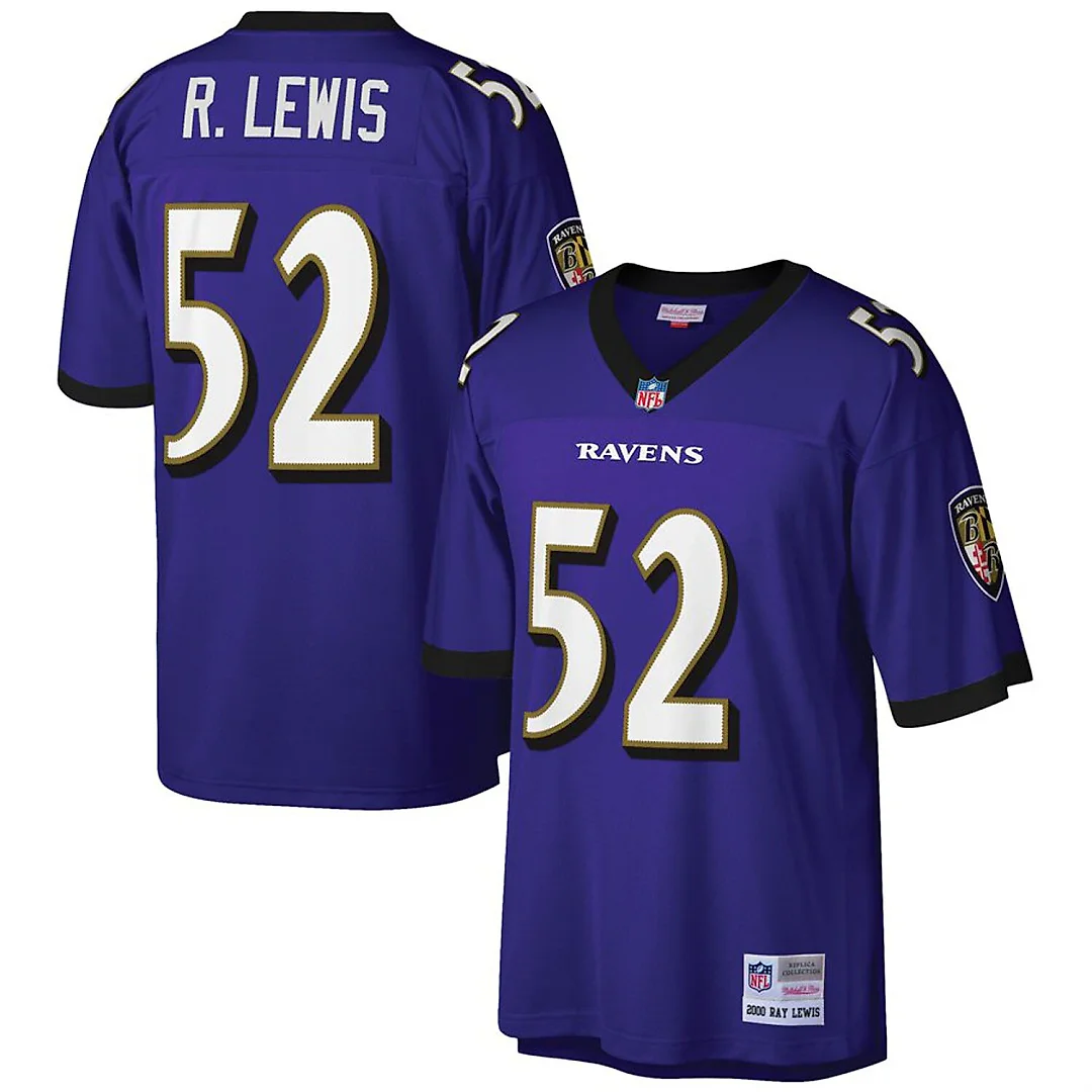 Zennovawear Ray Lewis Baltimore Ravens Big & Tall 2000 Retired Player Replica Jersey - Purple