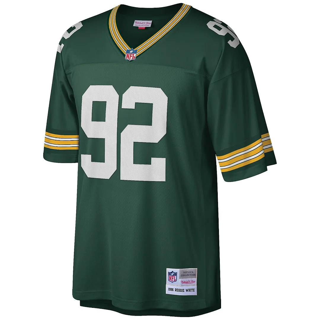 Zennovawear Reggie White Green Bay Packers Big & Tall 1996 Retired Player Replica Jersey - Green