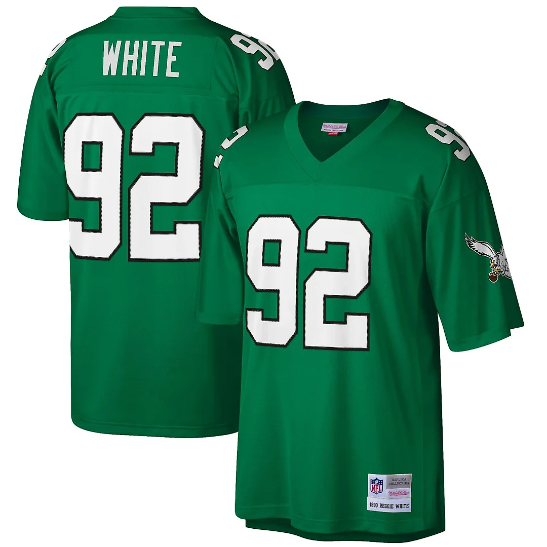 Zennovawear Reggie White Philadelphia Eagles Big & Tall 1990 Retired Player Replica Jersey - Kelly Green