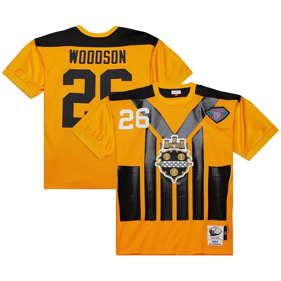 Zennovawear Rod Woodson Pittsburgh Steelers 1994 Authentic Throwback Retired Player Jersey - Gold