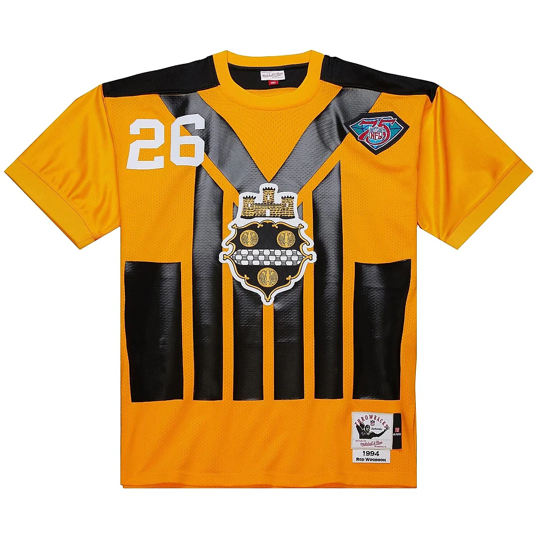 Zennovawear Rod Woodson Pittsburgh Steelers 1994 Authentic Throwback Retired Player Jersey - Gold