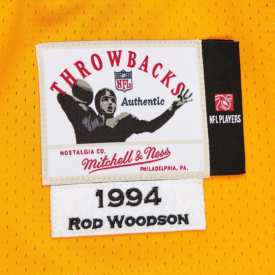 Zennovawear Rod Woodson Pittsburgh Steelers 1994 Authentic Throwback Retired Player Jersey - Gold