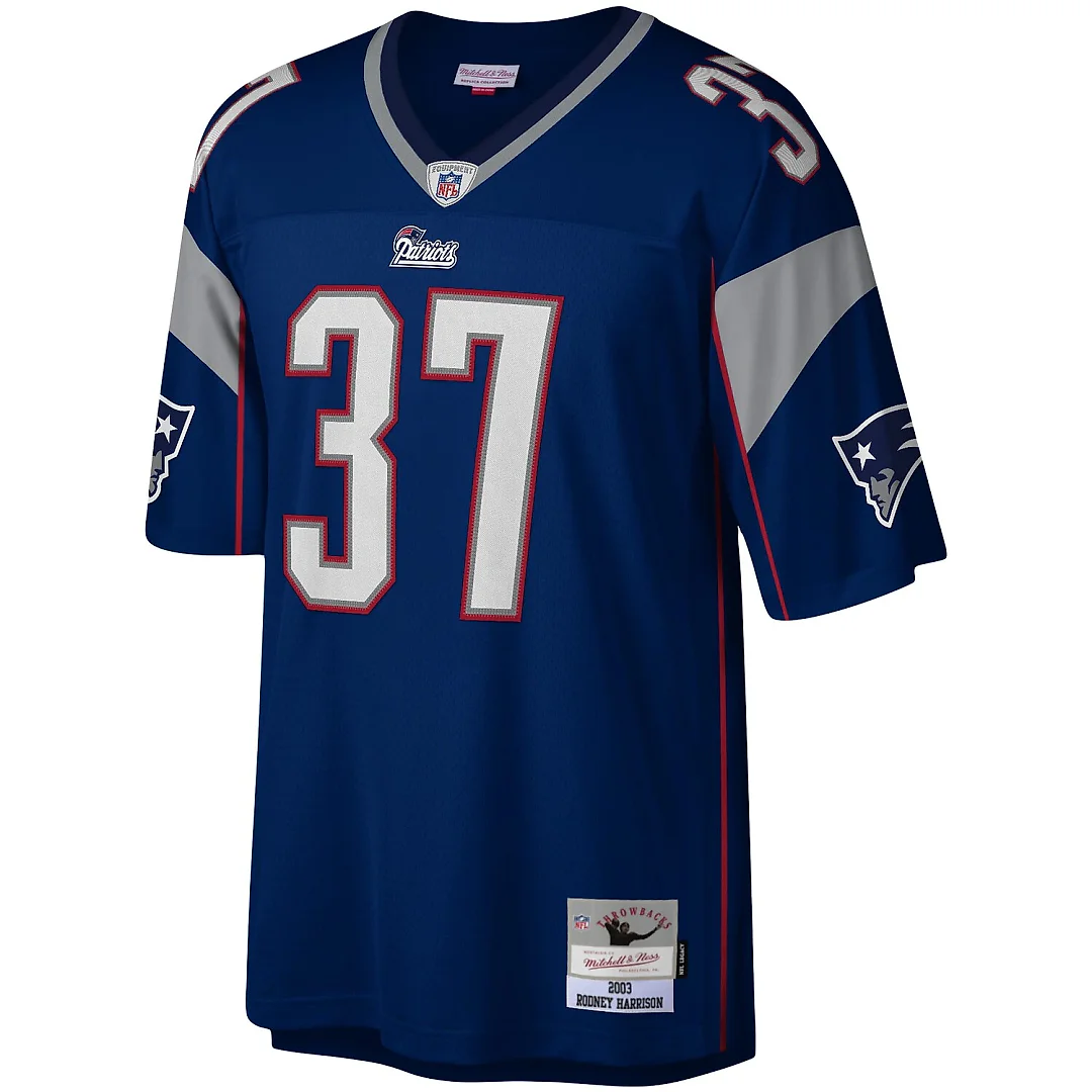 Zennovawear Rodney Harrison New England Patriots Legacy Replica Jersey - Navy