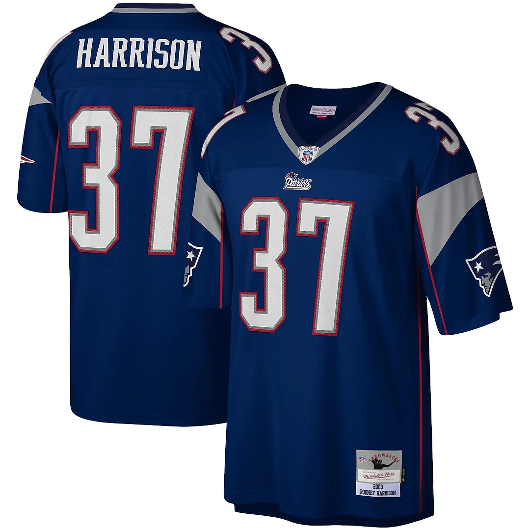 Zennovawear Rodney Harrison New England Patriots Legacy Replica Jersey - Navy