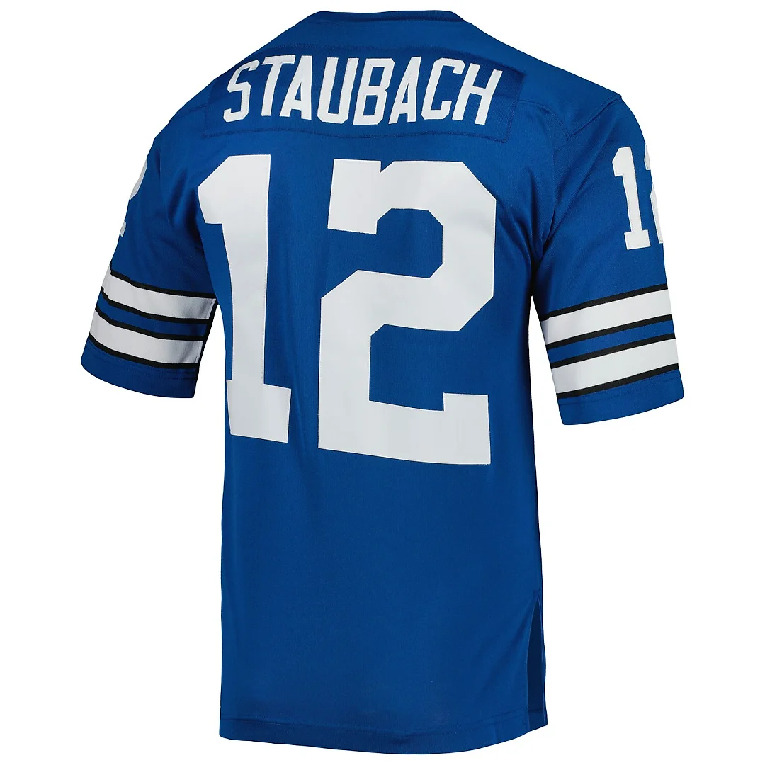 Zennovawear Roger Staubach Dallas Cowboys 1971 Authentic Throwback Retired Player Jersey - Royal