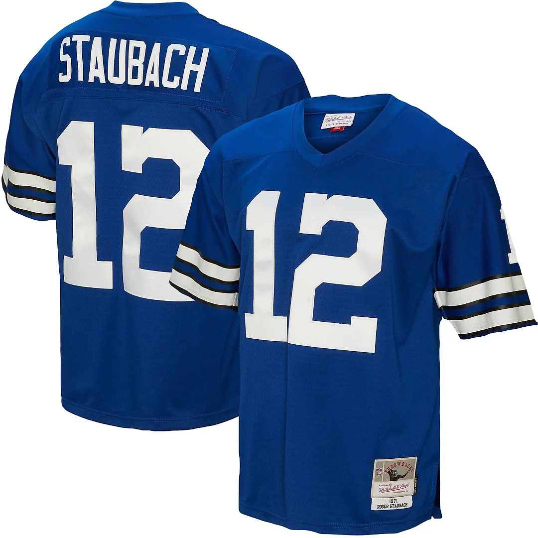 Zennovawear Roger Staubach Dallas Cowboys Legacy Replica Jersey - Royal