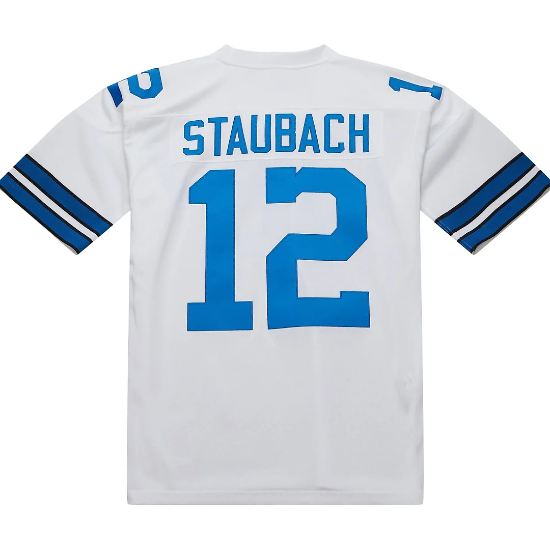 Zennovawear Roger Staubach Dallas Cowboys 1975 Authentic Throwback Retired Player Jersey - White