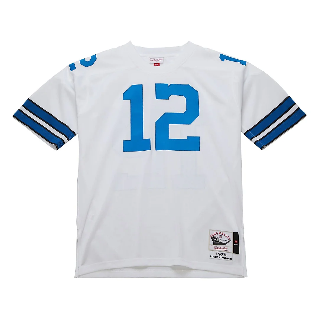 Zennovawear Roger Staubach Dallas Cowboys 1975 Authentic Throwback Retired Player Jersey - White