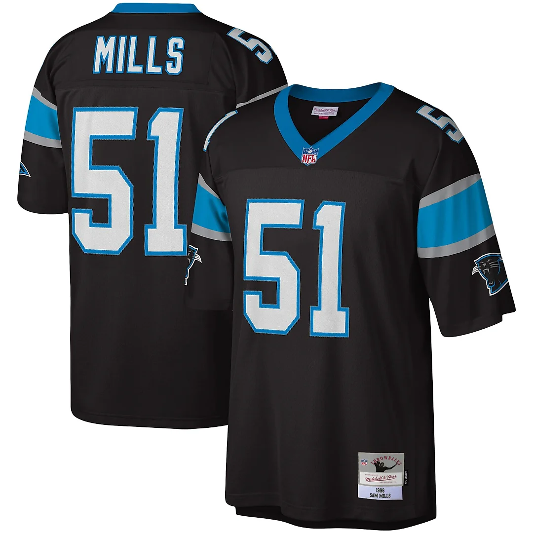 Zennovawear Sam Mills Carolina Panthers Legacy Replica Jersey - Black