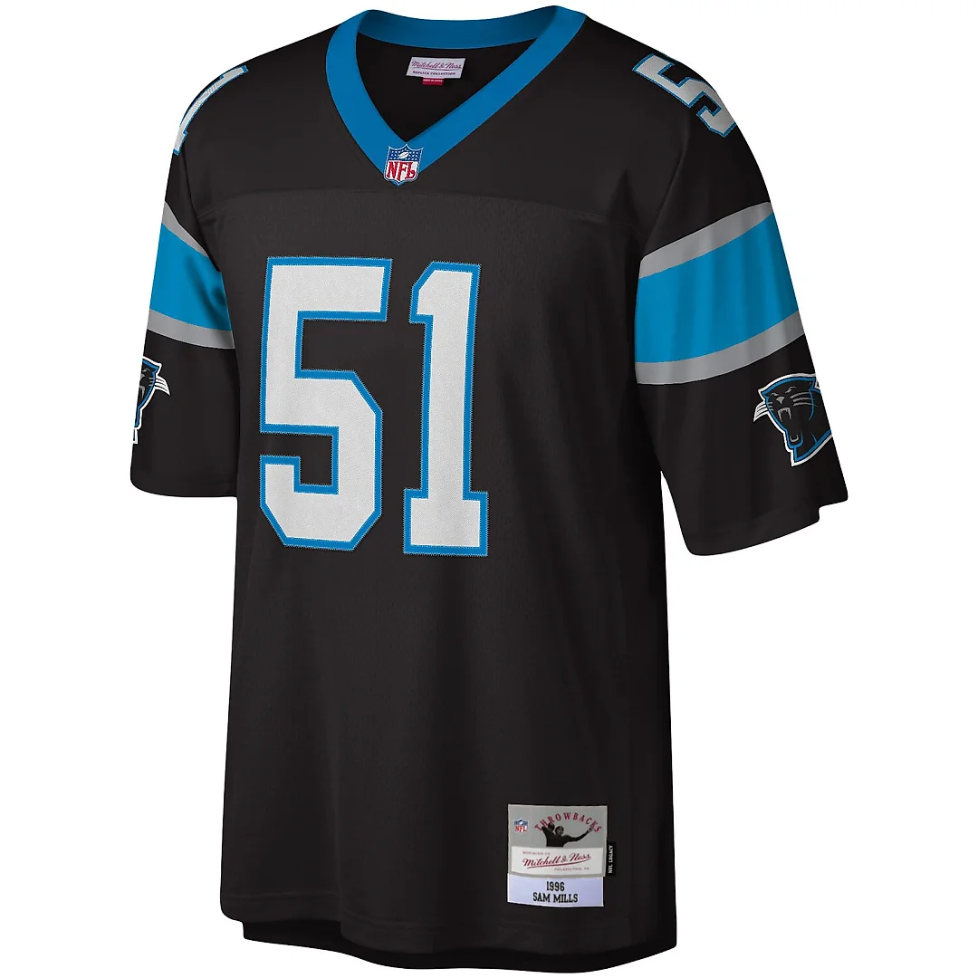 Zennovawear Sam Mills Carolina Panthers Legacy Replica Jersey - Black