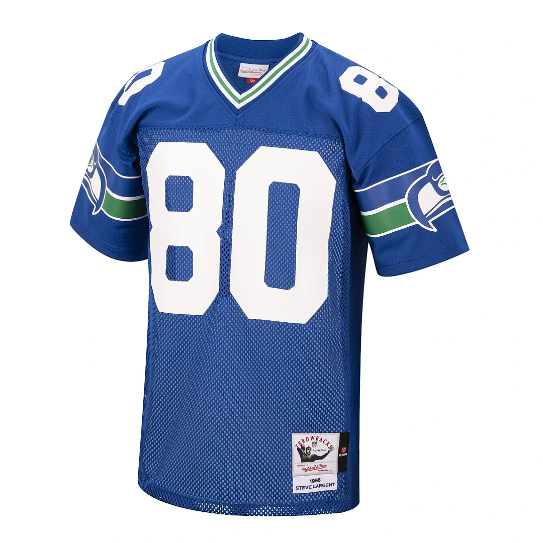 Zennovawear Steve Largent Seattle Seahawks 1985 Authentic Throwback Retired Player Jersey - Royal