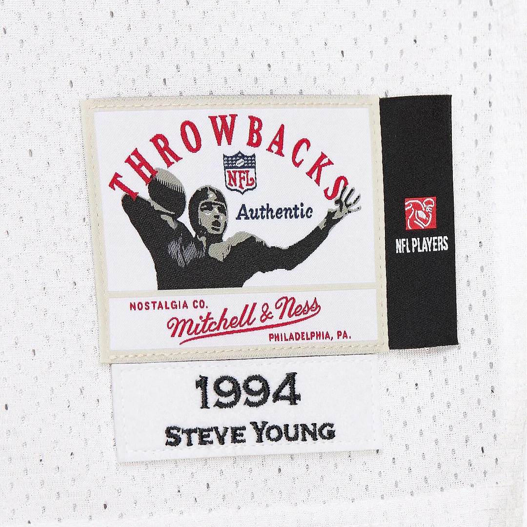 Zennovawear Steve Young San Francisco 49ers 1994 Authentic Throwback Retired Player Jersey - White