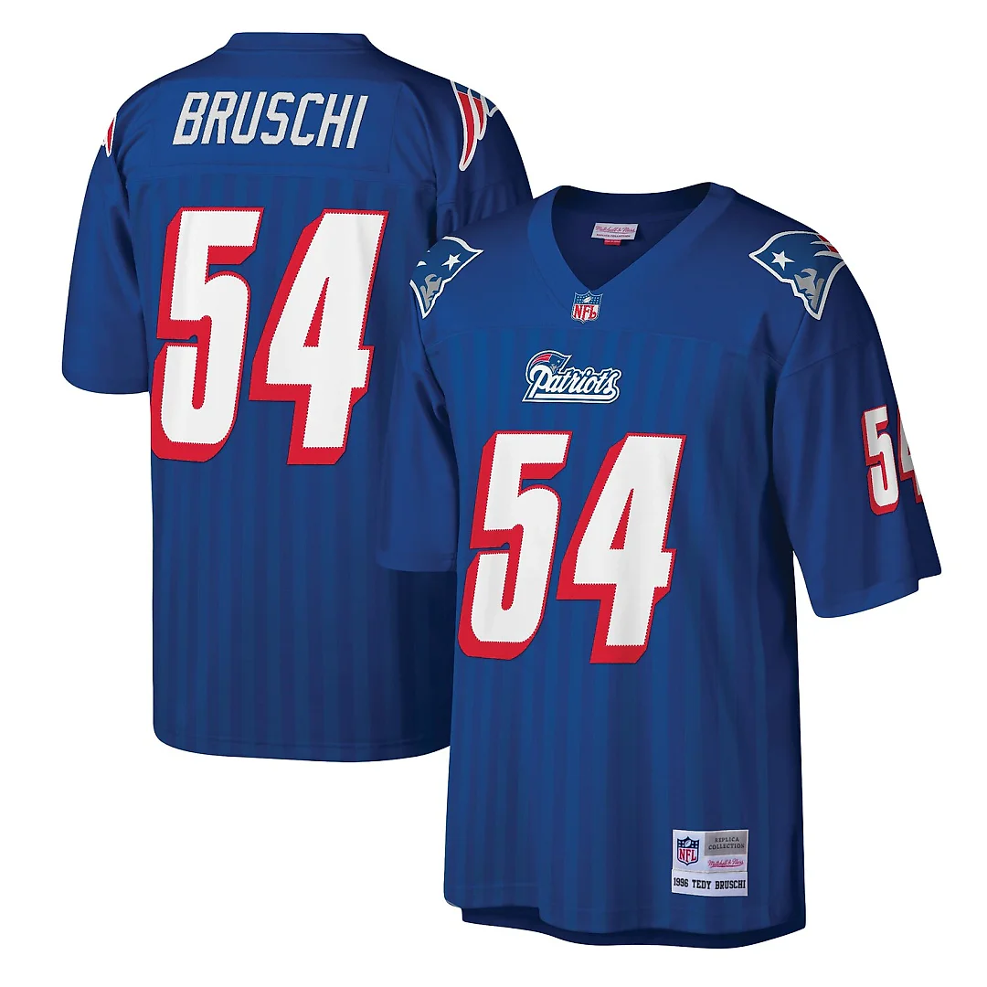 Zennovawear Tedy Bruschi New England Patriots Legacy Replica Jersey - Royal