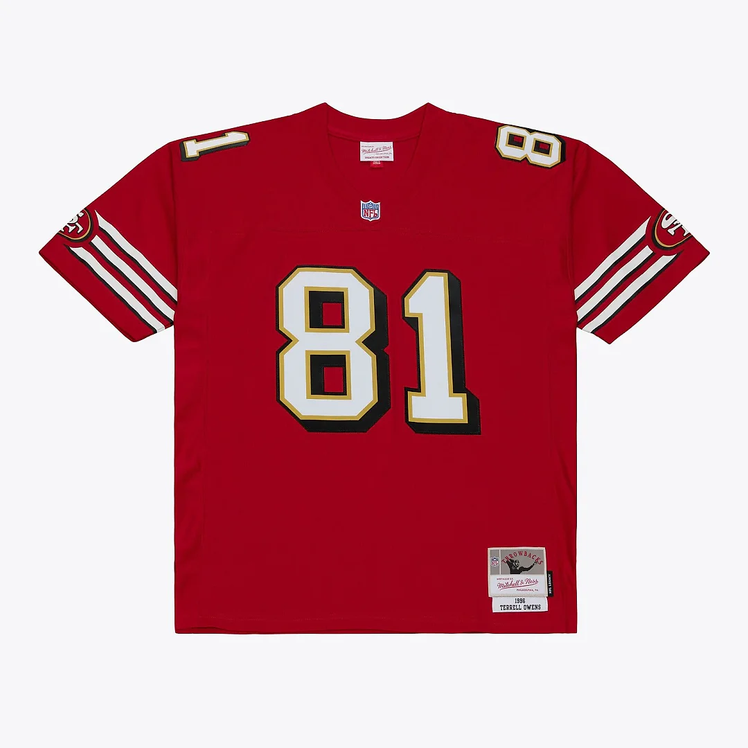 Zennovawear Terrell Owens San Francisco 49ers 1996 Legacy Replica Player Jersey - Red