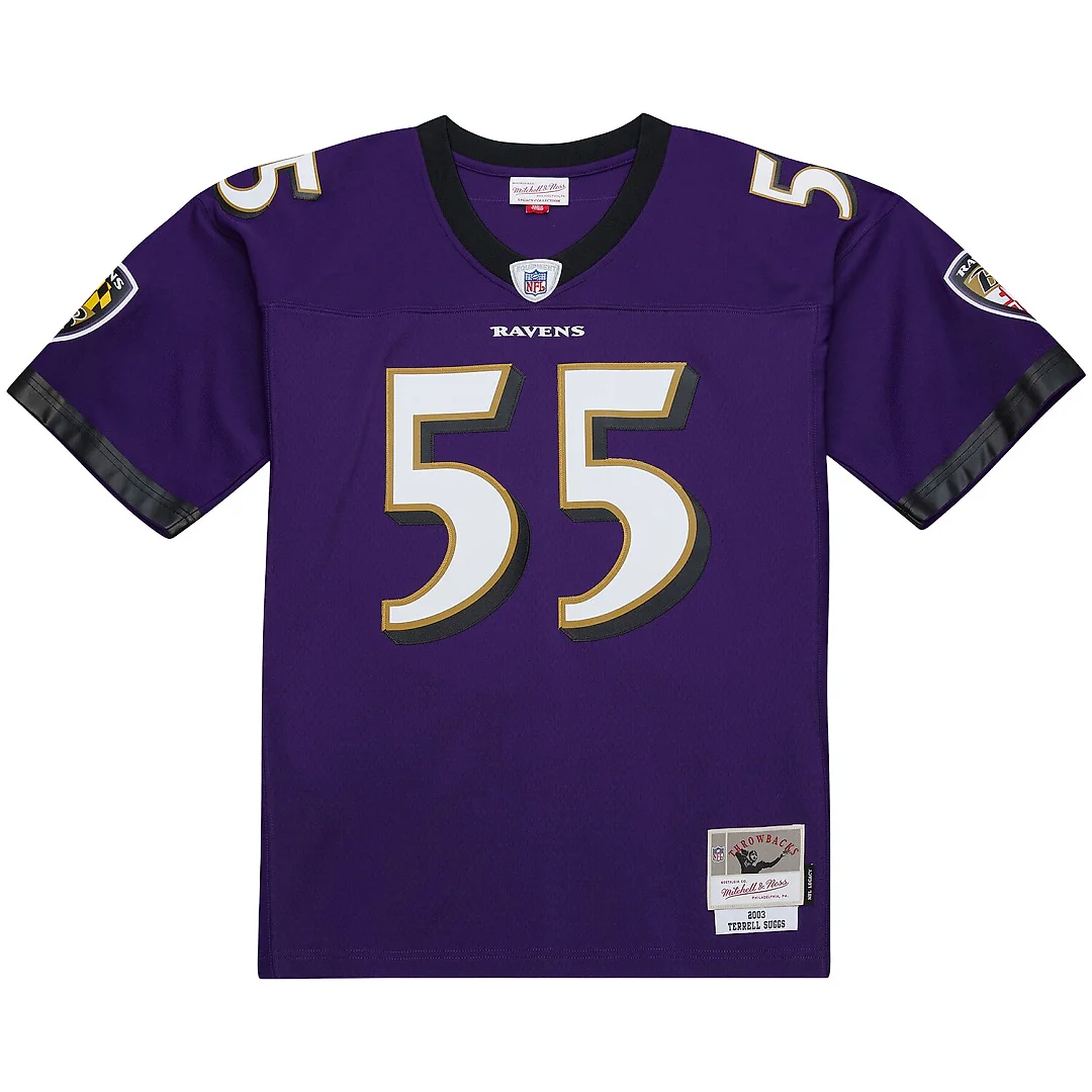 Zennovawear Terrell Suggs Baltimore Ravens 2003 Legacy Replica Jersey - Purple