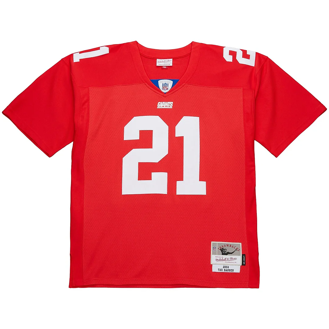Zennovawear Tiki Barber New York Giants 2004 Legacy Replica Jersey - Red