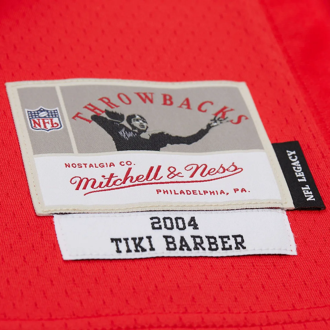 Zennovawear Tiki Barber New York Giants 2004 Legacy Replica Jersey - Red