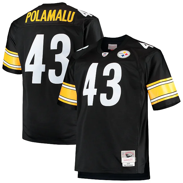 Zennovawear Troy Polamalu Pittsburgh Steelers Big & Tall 2005 Retired Player Replica Jersey - Black
